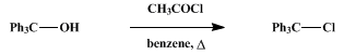 Reaction equation for TRIPHENYLCHLOROMETHANE (Methane, chlorotriphenyl-)