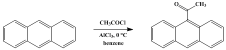 Reaction equation for 9-ACETYLANTHRACENE (Ketone, 9-anthryl methyl)