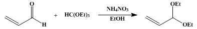 Reaction equation for ACROLEIN ACETAL (Acrolein diethyl acetal)