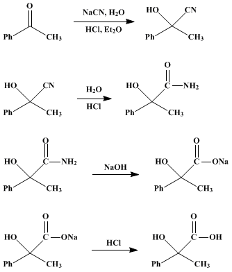 Reaction equation for ATROLACTIC ACID