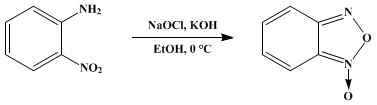 Reaction equation for BENZOFURAZAN OXIDE (Benzofurazan 1-oxide)