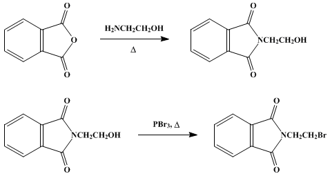 Reaction equation for β-BROMOETHYLPHTHALIMIDE (Phthalimide, N-2-bromoethyl-)