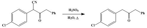 Reaction equation for 1-(p-CHLOROPHENYL)-3-PHENYL-2-PROPANONE (2-Propanone, 1-(p-chlorophenyl)-3-phenyl-)