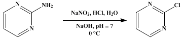 Reaction equation for 2-CHLOROPYRIMIDINE (Pyrimidine, 2-chloro-)