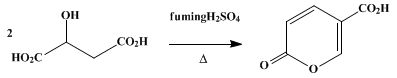 Reaction equation for COUMALIC ACID