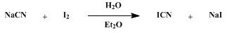 Reaction equation for CYANOGEN IODIDE (Iodine cyanide)