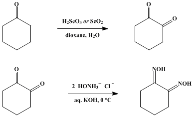 Reaction equation for 1,2-CYCLOHEXANEDIONE DIOXIME