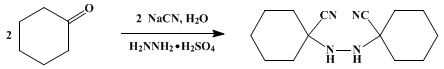 Reaction equation for 1,2-DI-1-(1-CYANO)CYCLOHEXYLHYDRAZINE (Cyclohexanecarbonitrile, 1,1'-hydrazodi-)