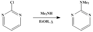 Reaction equation for 2-(DIMETHYLAMINO)PYRIMIDINE (Pyrimidine,2-dimethylamino-)