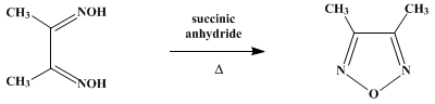 Reaction equation for DIMETHYLFURAZAN (Furazan, 3,4-dimethyl-)