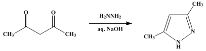 Reaction equation for 3,5-DIMETHYLPYRAZOLE (Pyrazole, 3,5-dimethyl-)