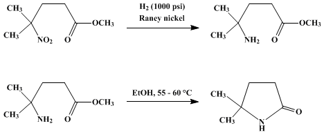 Reaction equation for 5,5-DIMETHYL-2-PYRROLIDONE (2-Pyrrolidinone, 5,5-dimethyl-)