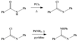 Reaction equation for N,N'-DIPHENYLBENZAMIDINE (Benzamidine, N,N'-diphenyl-)