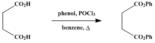 Reaction equation for DIPHENYL SUCCINATE (Succinic acid, diphenyl ester)