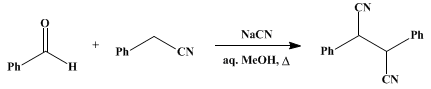 Reaction equation for 2,3-DIPHENYLSUCCINONITRILE (Succinonitrile, 2,3-diphenyl-)
