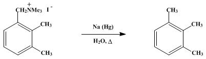 Reaction equation for HEMIMELLITENE (Benzene, 1,2,3-trimethyl-)