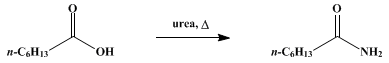 Reaction equation for n-HEPTAMIDE (Heptanamide)