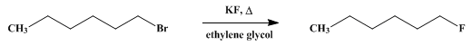 Reaction equation for n-HEXYL FLUORIDE (Hexane, 1-fluoro-)