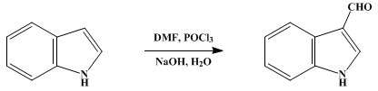 Reaction equation for INDOLE-3-ALDEHYDE (Indole-3-carboxaldehyde)