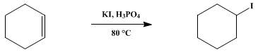 Reaction equation for IODOCYCLOHEXANE (Cyclohexane, iodo-)