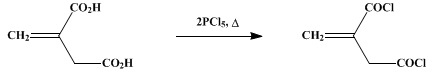 Reaction equation for ITACONYL CHLORIDE