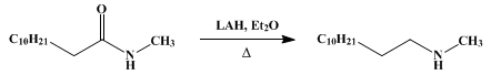 Reaction equation for LAURYLMETHYLAMINE (Dodecylamine, N-methyl-)