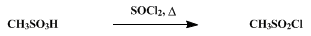 Reaction equation for METHANESULFONYL CHLORIDE