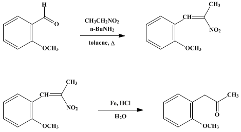 Reaction equation for o-METHOXYPHENYLACETONE (2-Propanone, 1-(o-methoxyphenyl)-)