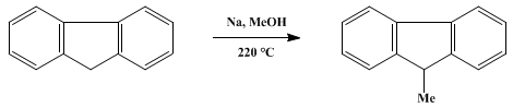 Reaction equation for 9-METHYLFLUORENE (Fluorene, 9-methyl-)