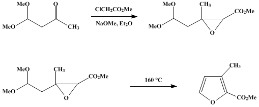 Reaction equation for METHYL 3-METHYL-2-FUROATE (2-Furoic acid, 3-methyl-, methyl ester)
