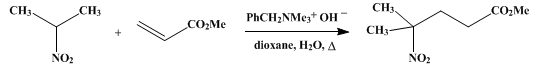 Reaction equation for METHYL γ-METHYL-γ-NITROVALERATE (Valeric acid, 4-methyl-, 4-nitro-, methyl ester)