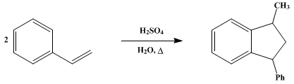 Reaction equation for 1-METHYL-3-PHENYLINDANE (Indan, 1-methyl-3-phenyl-)