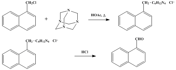 Reaction equation for 1-NAPHTHALDEHYDE