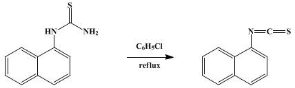 Reaction equation for α-NAPHTHYL ISOTHIOCYANATE (Isothiocyanic acid, 1-naphthyl ester)