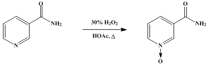 Reaction equation for NICOTINAMIDE-1-OXIDE