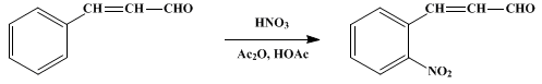 Reaction equation for o-NITROCINNAMALDEHYDE (Cinnamaldehyde, o-nitro-)