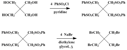 Reaction equation for PENTAERYTHRITYL TETRABROMIDE (Propane, 1,3-dibromo-2,2-bis(bromomethyl)-)