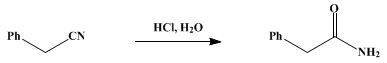 Reaction equation for PHENYLACETAMIDE (Acetamide, 2-phenyl-)