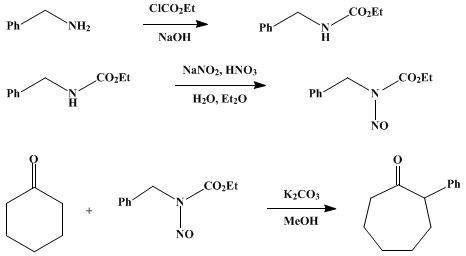 Reaction equation for 2-PHENYLCYCLOHEPTANONE (Cycloheptanone, 2-phenyl-)