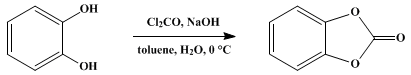 Reaction equation for o-PHENYLENE CARBONATE (Carbonic acid, o-phenylene ester)
