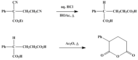 Reaction equation for α-PHENYLGLUTARIC ANHYDRIDE (Glutaric anhydride, 2-phenyl-)