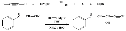 Reaction equation for 1-PHENYL-1-PENTEN-4-YN-3-OL (1-Penten-4-yn-3-ol, 1-phenyl-)