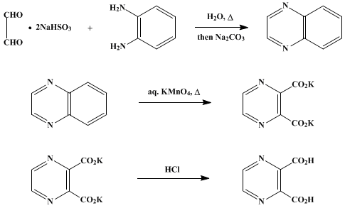 Reaction equation for 2,3-PYRAZINEDICARBOXYLIC ACID