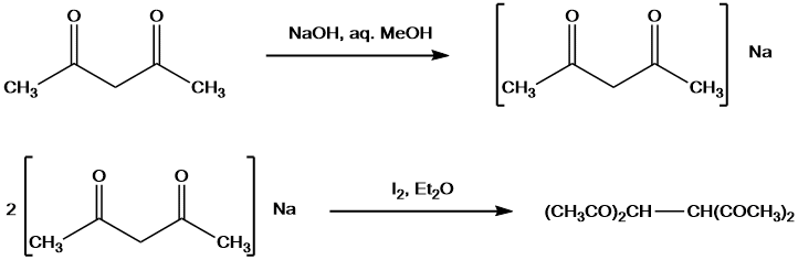 Reaction equation for TETRAACETYLETHANE (2,5-Hexanedione, 3,4-diacetyl-)