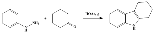 Reaction equation for 1,2,3,4-TETRAHYDROCARBAZOLE (Carbazole, 1,2,3,4-tetrahydro-)