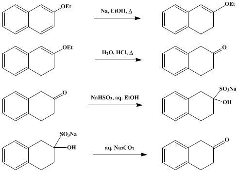 Reaction equation for β-TETRALONE (2(1H)-Naphthalenone, 3,4-dihydro-)