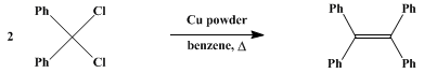 Reaction equation for TETRAPHENYLETHYLENE (Ethylene, tetraphenyl-)