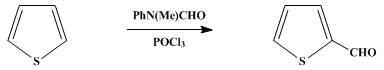 Reaction equation for 2-THENALDEHYDE (2-Thiophenecarboxaldehyde)