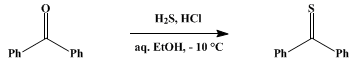 Reaction equation for THIOBENZOPHENONE (Benzophenone, thio-)