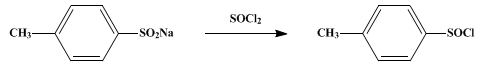 Reaction equation for p-TOLUENESULFINYL CHLORIDE
